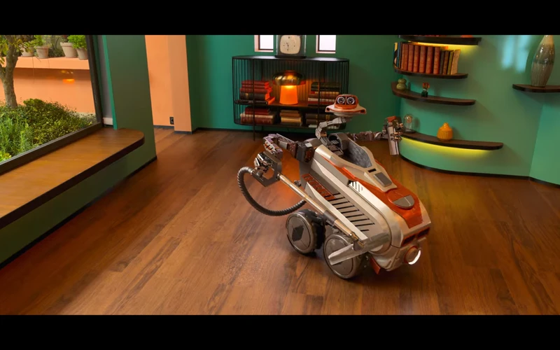 We also get colorful close-ups of interesting robot faces. We also get colorful close-ups of interesting robot faces.