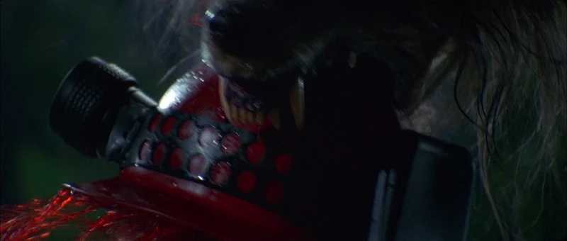 Or bites him on the helmet and his skull explodes. Or bites him on the helmet and his skull explodes.