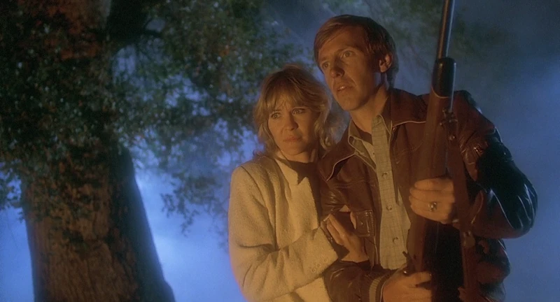 He could shoot them through the cracks in the barn, but does not. He could shoot them through the cracks in the barn, but does not.