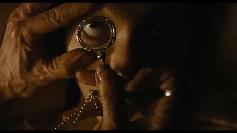 My, what giant eyes you have, my dear. My, what giant eyes you have, my dear.