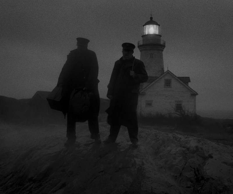 two men and a lighthouse